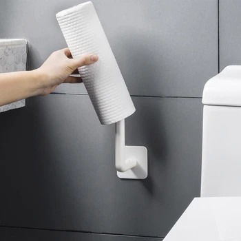 

2pcs Wall Mount Paper Towel Holder Storage Rack Hanging Shelf Kitchen Organizer R3MA