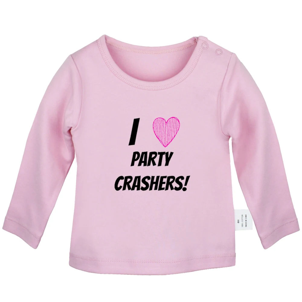 Собака надписи MOM Love Heart выбрать любовь сердца вечерние Crashers для новорожденных, футболки для малышей, детей ясельного возраста Графический однотонные Цвет футболка с длинными рукавами Топы - Цвет: JbBabyYP2340C