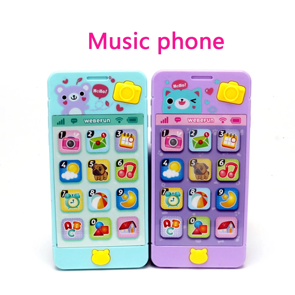 

Vocal Toys cartoon phone toy Baby simulation touch screen music mobile phone music kid educational Electronic story phone toy