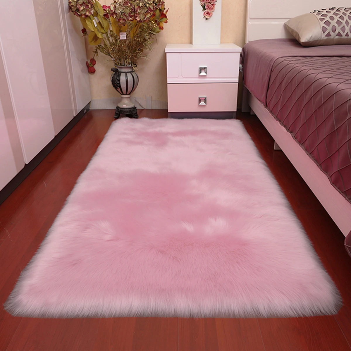 

120x60/100X70CM Artificial Animal Wool Rug Carpet Bedroom Living Room Soft Fluffy Area Rugs Floor Mat Home Decor Hairy Carpets