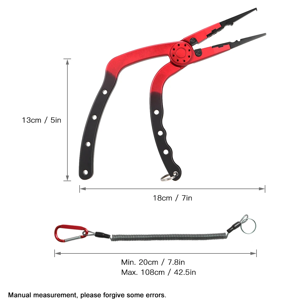 

Aluminum Alloy Fishing Plier Airbrush Fish Grabber Controller with Elastic Lanyard Protective Sheath Fishing Tools