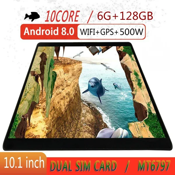Стальной экран ips планшетный ПК 4G Восьмиядерный Google Play детский планшет 6 ГБ ОЗУ 128 Гб ПЗУ Wi-Fi gps планшет 10,1 android 8,0