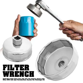 

Premium Aluminum Alloy Cap Oil Filter Wrench Car Hand Tool Housing Tool Remover For Chery Bora Jetta BMW Audi Kia