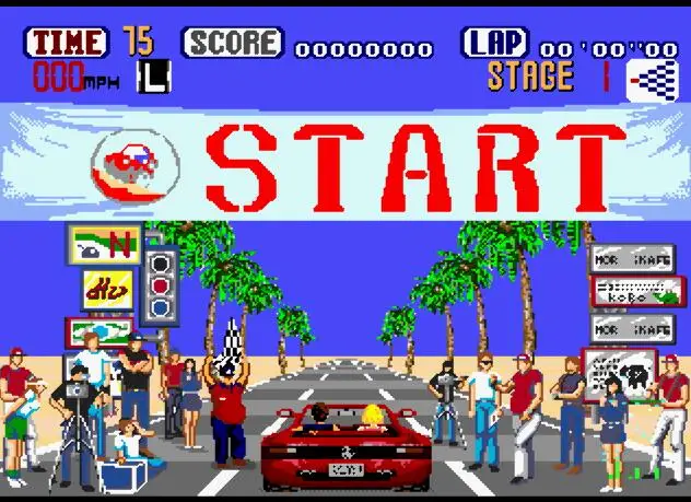 Outrun 16 бит MD игровая карта для sega Mega Drive для Genesis