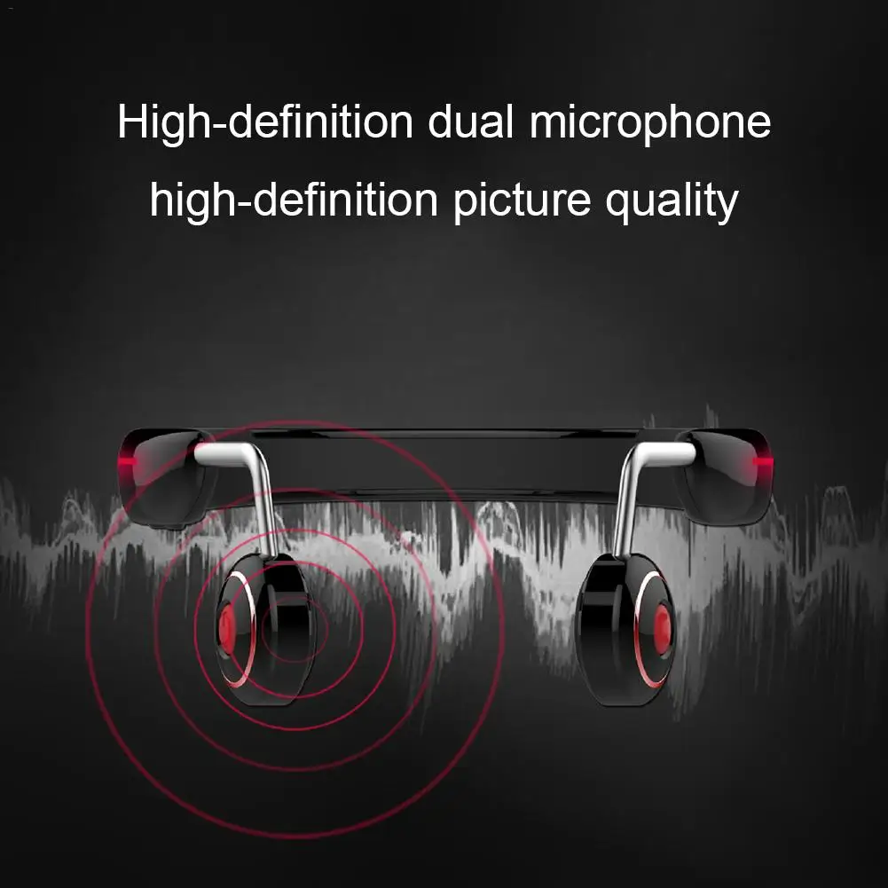 Bluetooth-гарнитура с костной проводимостью 5,0, 8 ГБ, MP3, светящиеся огни, спортивные беспроводные наушники, микрофон, гарнитура