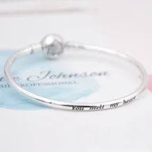 925 пробы серебряный браслет с ледяным узором Сердце зимы застежка цепочка базовый браслет подходит для женщин бусины Шарм Diy Европа ювелирные изделия