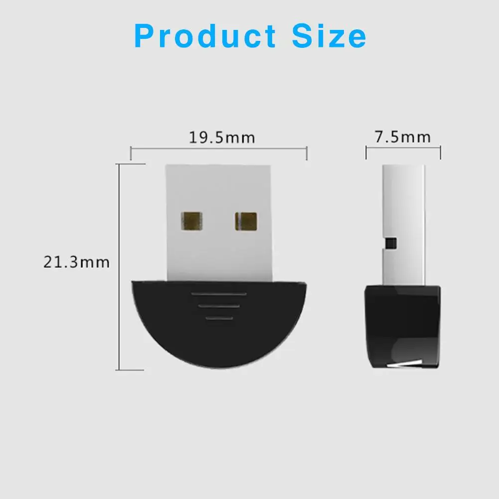 USB Bluetooth 5,0 адаптер Бесплатный привод настольный компьютер Bluetooth ключ приемопередатчик музыкальный аудио приемник передатчик