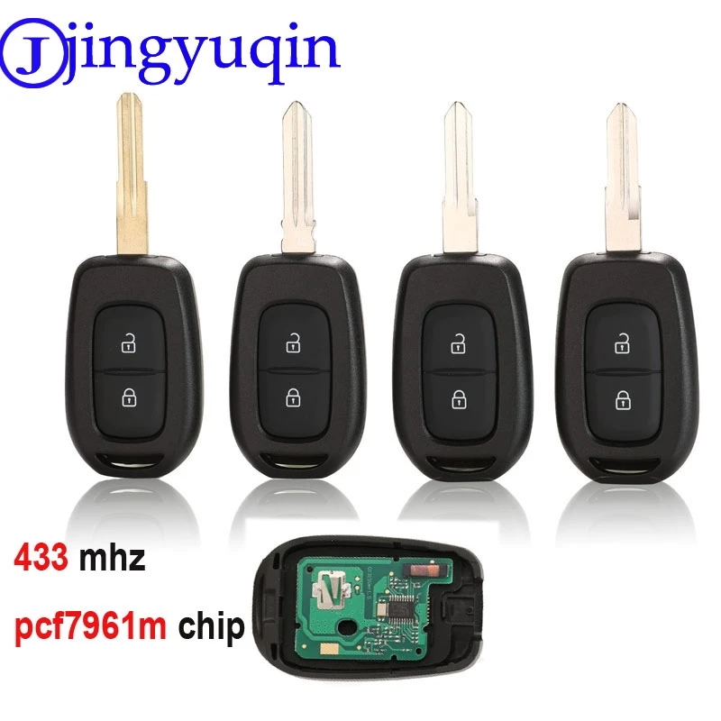 Автомобильный ключ с дистанционным управлением jingyuqin 433 МГц для Renault Sandero Dacia Logan