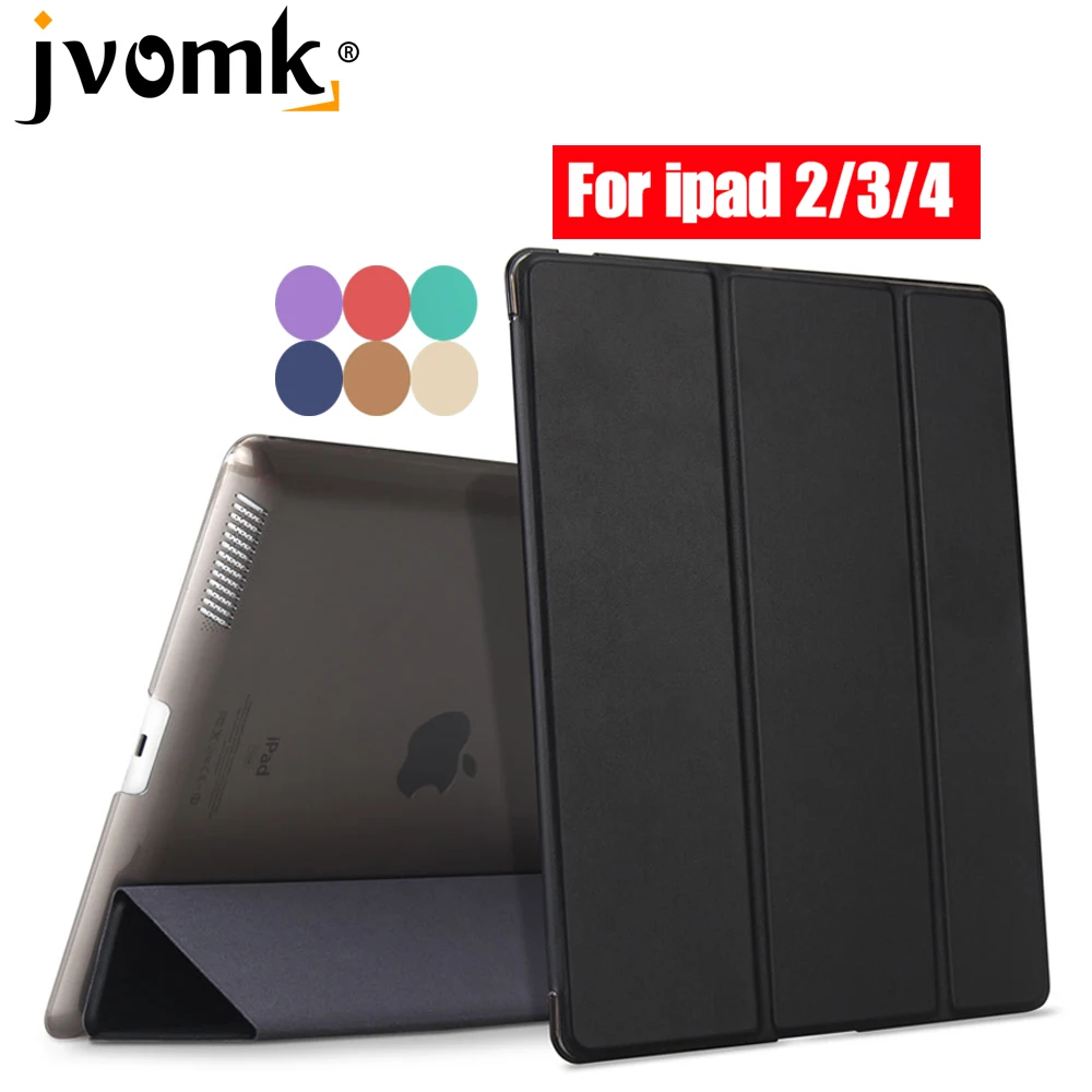 Смарт чехол YiPPee для iPad 2 3 4 цветной из ПУ магнитный режим пробуждения и сна apple iPad2