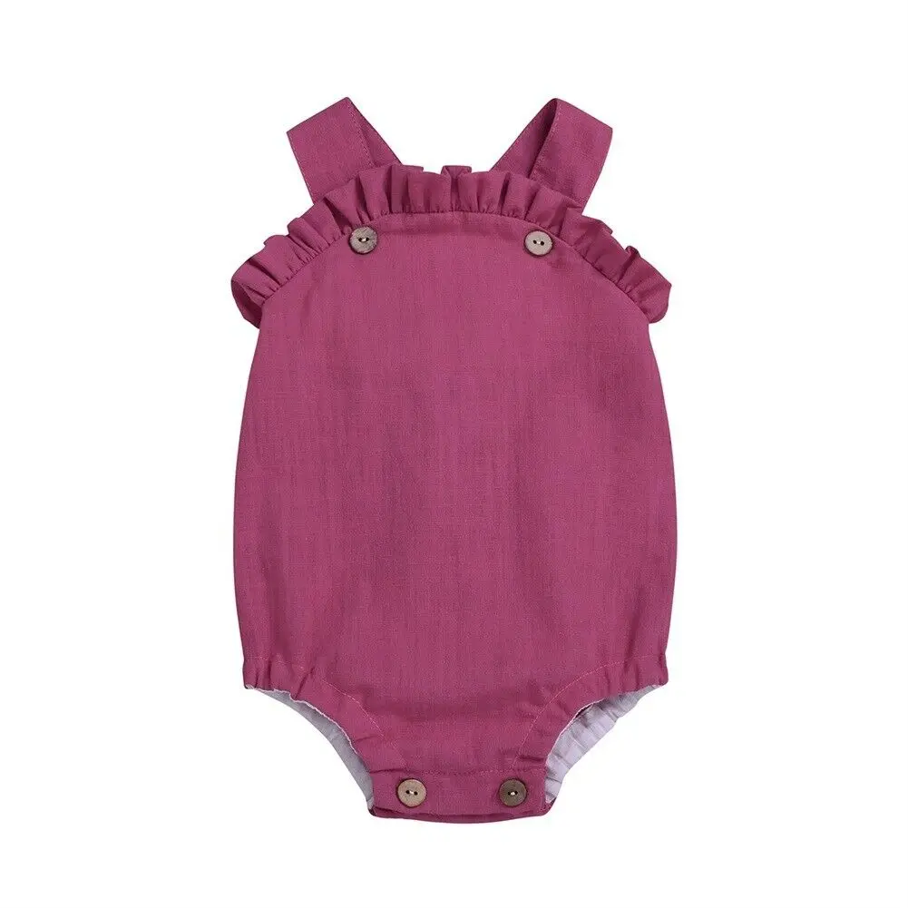 US STOCK Cotton Newborn Baby Boy Girl Romper Bodysuit Sunsuit Summer Outfit Set Clothes