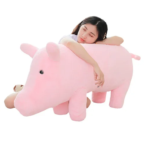 Fancytrader 43`` Giant Simulation Pig Lifelike Plush Stuffed Swine Toy Elephant Pig Sofa Kids Doll Can be Rode 110cm 4 Models (1)