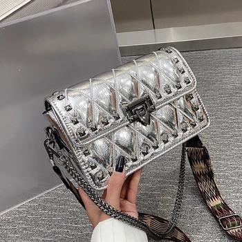 

Sense of Quality Small Bag Small Square Bag Versatile Wide-strap Shoulder Messenger Bag 2020 New Fashion Fashion for Women Flap