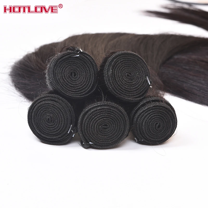 Brazilian Straight Hair Weave Bundles 8-40" Mixed Long Hair 100% Human Hair 1/3/4 Bundles Natural Color Remy Hair Extensions
