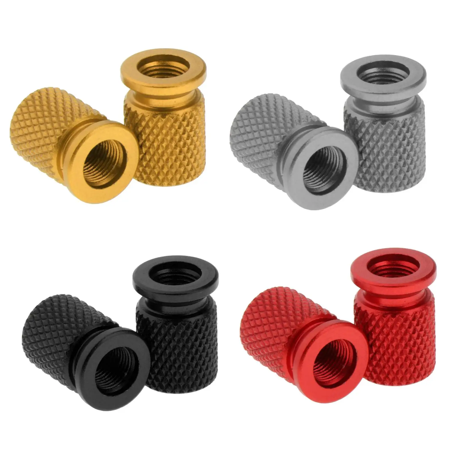 2Pcs Car Motorcycle Tire Stem Valve Caps Aluminum Universal Easily