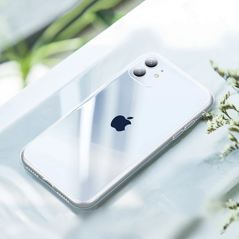 Ультратонкий Мягкий силиконовый чехол для iPhone X XR XS 11 Pro Max прозрачный из ТПУ 8 7 6S Plus