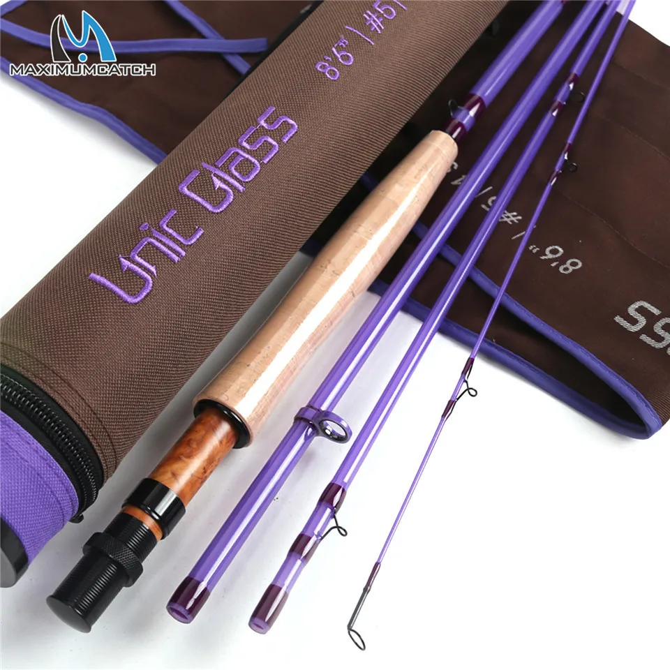 Maximumcatch Unic Fiberglass 3/4/5wt Fly Fishing Rod 7.5/8/8.5ft Fast  Action Carbon Glass Blank Purple Color Fly Rod - Fishing Rods - AliExpress