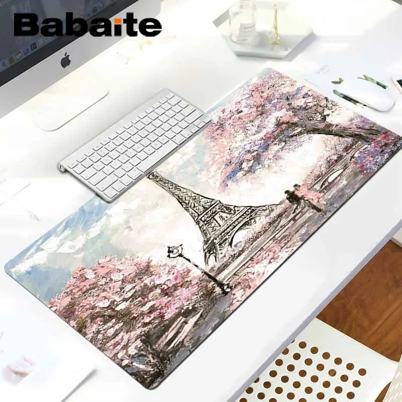 Babaite, новинка, Эйфелева башня, сделай сам, дизайн, игровой с узором, коврик для мыши, большой, Lockedge, коврик для мыши, PC, компьютерный коврик, игровой коврик для мыши - Цвет: LockEdge 30x80cm