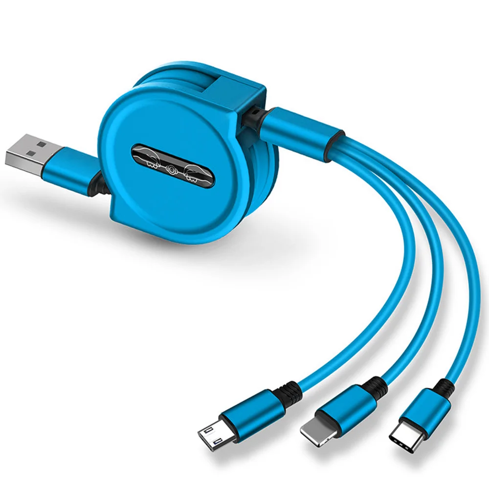 Rovtop 3 в 1 usb type C Micro USB кабель type-c для iPhone кабель зарядного устройства 120 см 3A кабель быстрой зарядки USB C