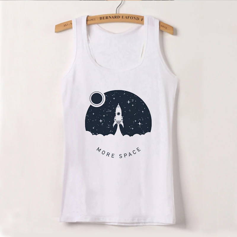 Camisole, женские майки, Vogue Belief Of The Universe, футболка с принтом, Женская Повседневная Свободная майка Harajuku размера плюс, спортивные майки - Цвет: 1339