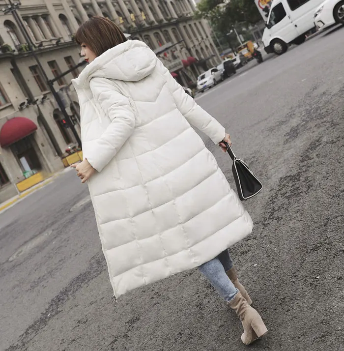 Большие размеры 4XL 5XL 6XL женские зимние куртки с капюшоном и стоячим воротником с хлопковой подкладкой Женское пальто зимняя женская длинная парка Теплая утепленная