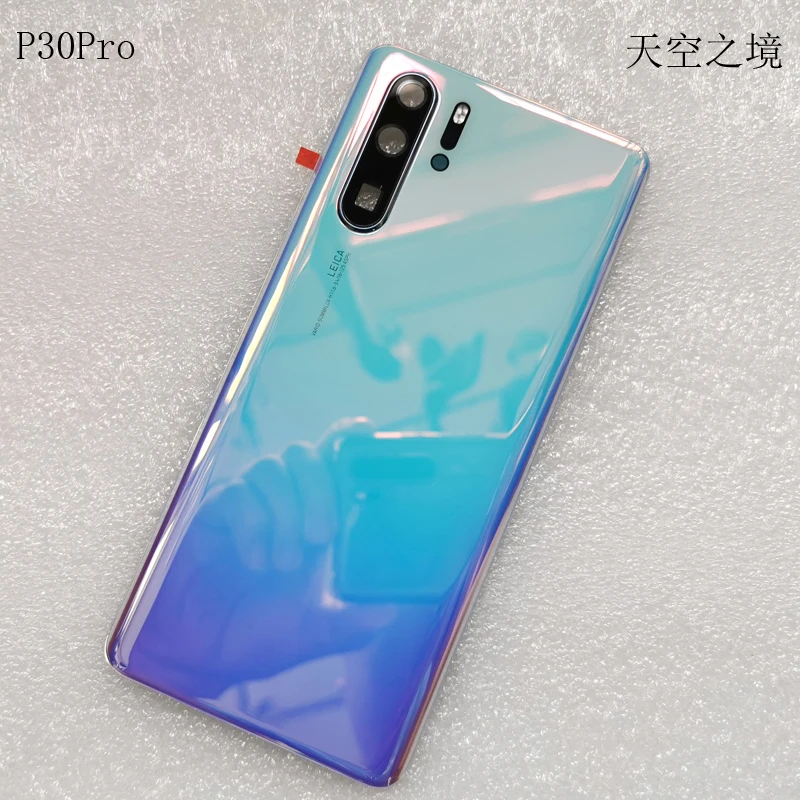 Для huawei P30 Pro Задняя крышка батареи задняя крышка корпуса дверная камера стеклянная рамка объектива для huawei P30 Pro запасные части