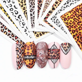 

1pcs Leopard Print Nail Art Water Transfer Stickers On Nails Animal Tattoo Decals Manicure DIY Slider Accessory JISTZ845-855