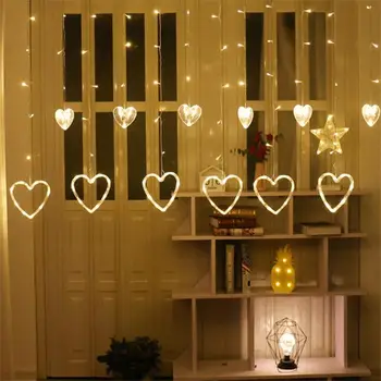 

5m 138LED Love Heart Snowflake Fairy String Light Christmas Decorative Lamp Christmas Tree Decor Ornament Home Decoration