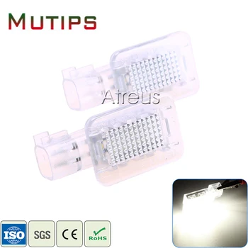 

Mutips 2X Car LED Door Welcome Light 12V For Volvo XC90 S60 S80 V70N XC70 S60N V60 C30 White SMD3528 LED Courtesy Lamp Bulb Kit