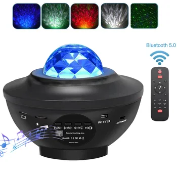 

Sound-Activated LED Laser Star Shower Light Projector with Music Player Bluetooth Remote Control Galaxy Night Light Decor Party