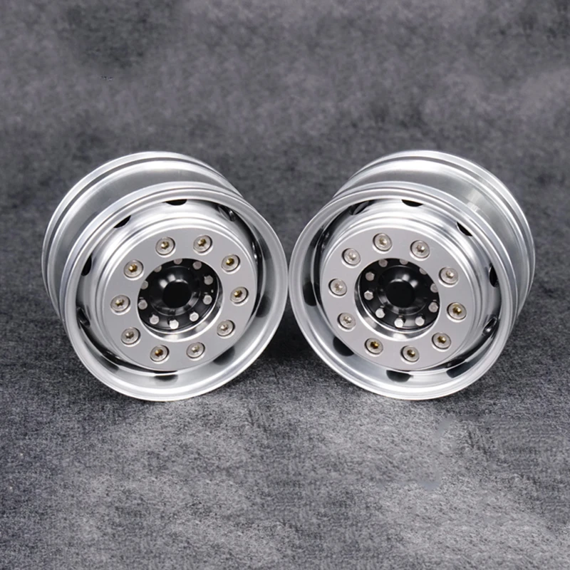 Metal Front Rear Wheel Hubs 10 Spoke For Tamiya LESU Tractor Dump Truck 1:14 RC