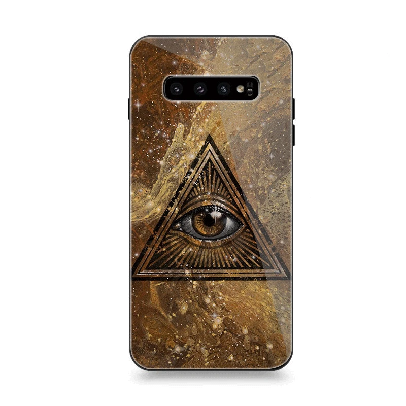 G12 Чехол для телефона Стекло для samsung A10 A20 A30 A40 A50 A60 A70 S7 край S8 S9 S10 плюс Чехол Всевидящее Око - Цвет: G12