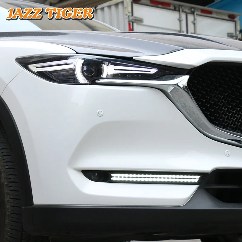  JAZZ TIGER 2PCS Yellow Flowing Turning Function Waterproof ABS Car DRL LED Daytime Running Light Fo - 4000209920981