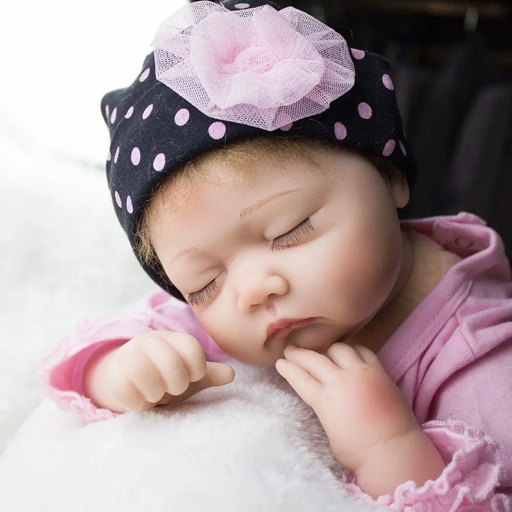 Спящие куклы для маленьких девочек 2" ручной работы, настоящие Bebe Reborn, Силиконовые Реалистичные подарки, Игрушки для маленьких девочек, игрушки для детей