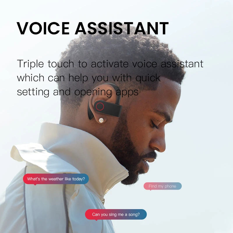 TWS Bluetooth 5 0 наушники A9 спортивные с крючком беспроводные IPX7 водонепроницаемые Hi Fi