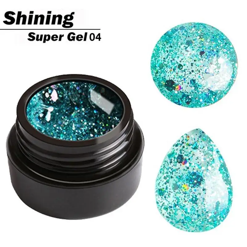 4Pcs 5ML Varnish Gel Glitter Nail Polish Set Polish Soak Off Elegant Changing Colors Nail Women Nail