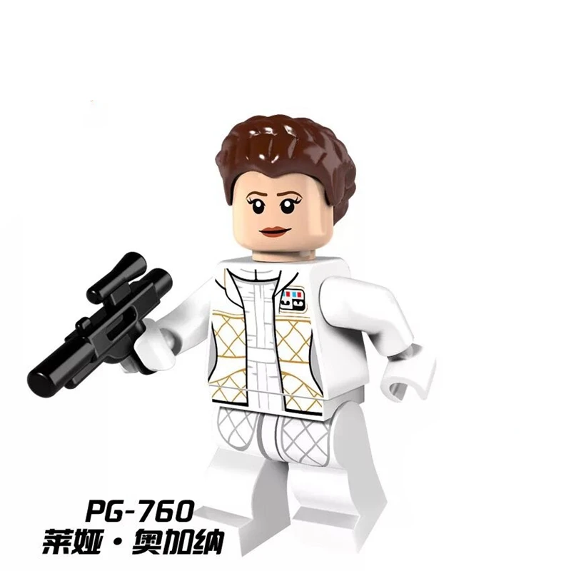 Starwars Luke Leia Han Solo Darth Vader Obiwan Yoda Ray Finn C3po jedi Building Blocks Toy for Children Star Wars Figures Bricks - Цвет: Светло-зеленый