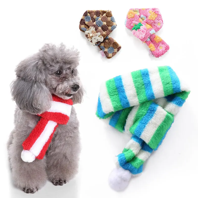 Puppy Neckerchied шарфы для собак 4 цвета полиэстер реквизит для фотосъемки подарок Рождественская одежда ошейники для собак Теплый Рождественский шарф для животного