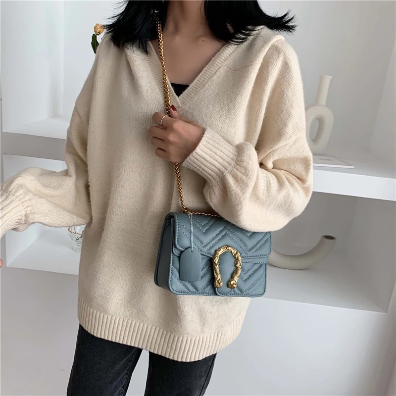 Весна 2020 дизайнерская сумка через плечо из искусственной кожи женская с клапаном