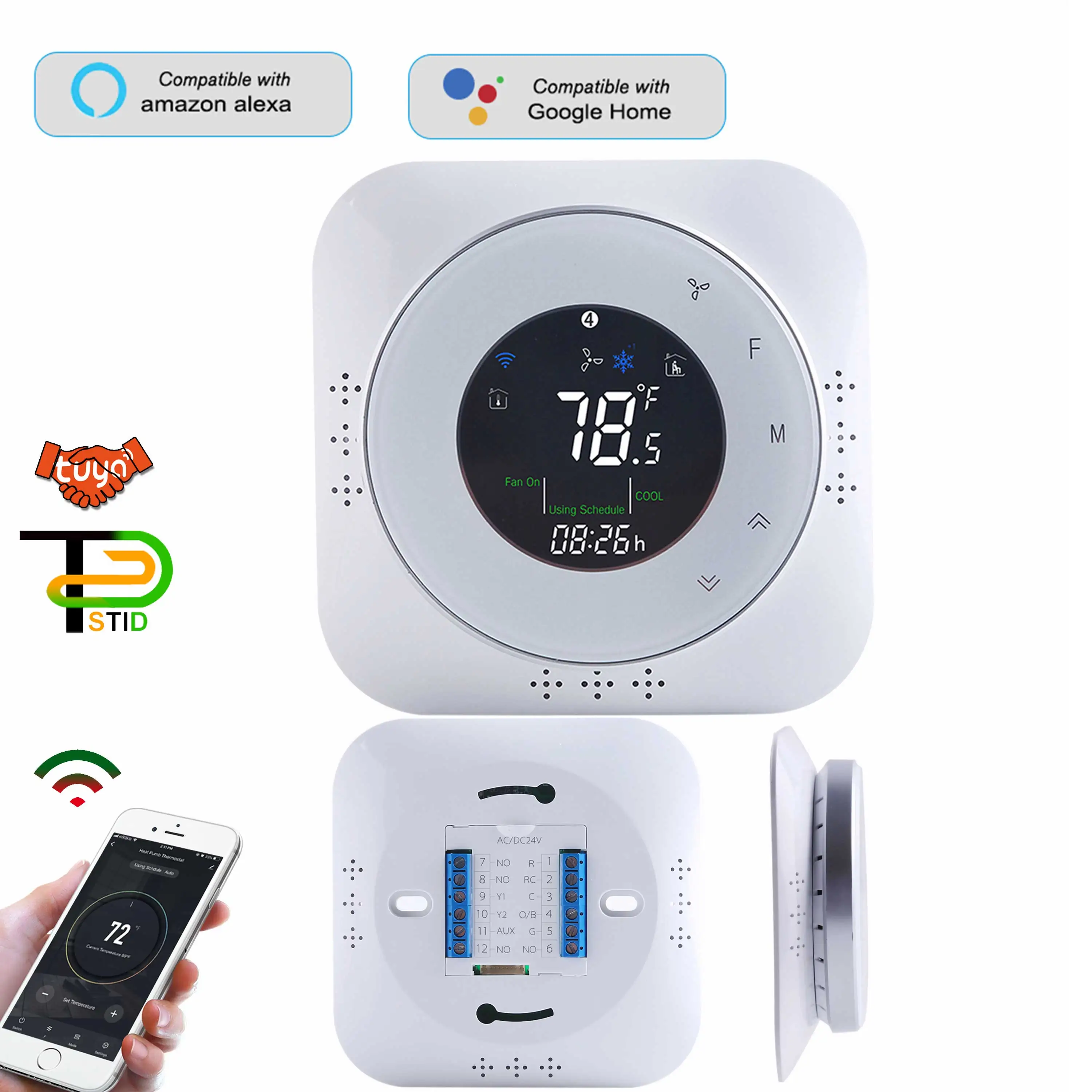 24v Special Central Heating Pump Thermostat Wifi For Tuya Scene Smart  Device Linkage Application Country Us Can - Smart Temperature Control  System - AliExpress