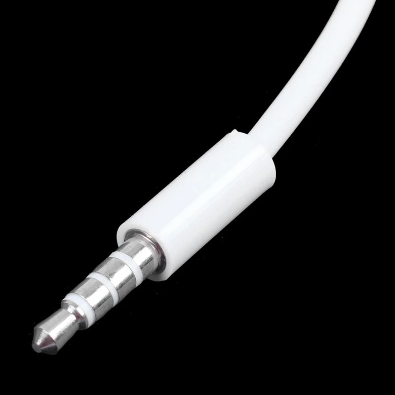 3,5 мм штекер аудио AUX штекер в кабель для зарядки USB 2,0 15 см Белый