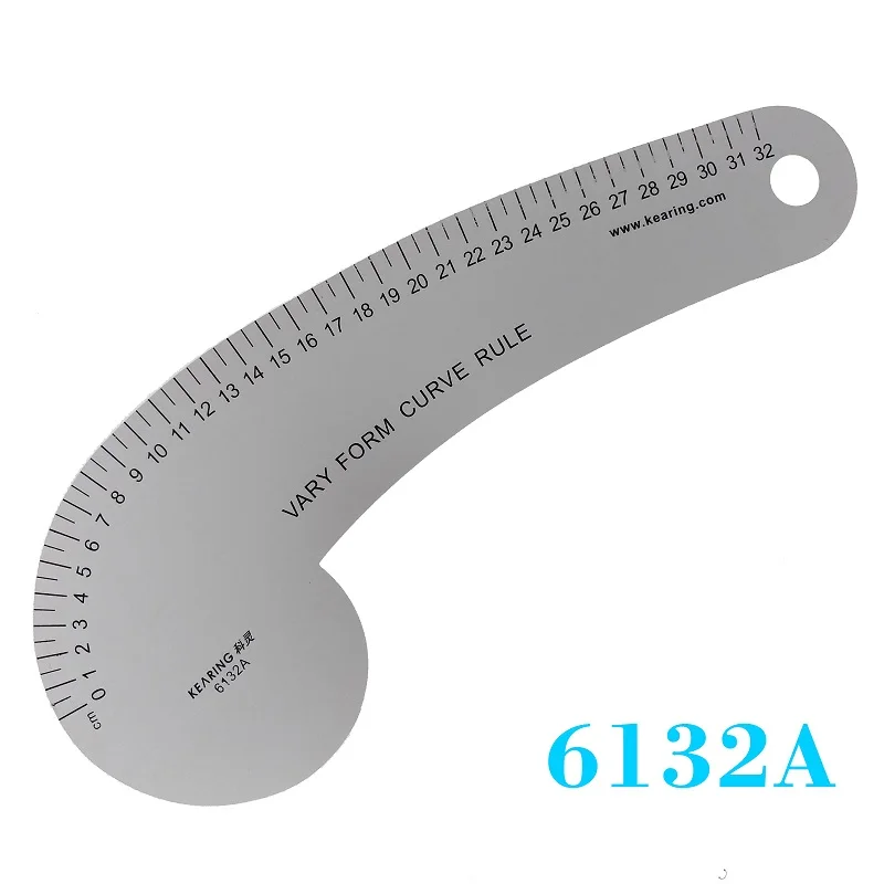 Металлические Линейки для пэчворка для модного дизайна метрическая система швейная кривая линейка линейки для одежды для лоскутной резки - Цвет: 6132A 32cm