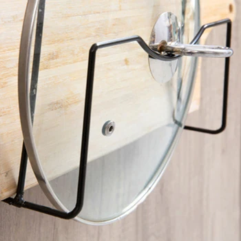 

DOOR / CUPBOARD / WALL MOUNTED 3 PAN LIDS STORAGE RACK HOLDER FOR SAUCEPANS