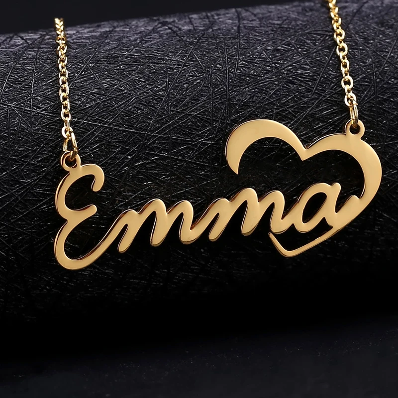 Heart Name Necklace For Women 
