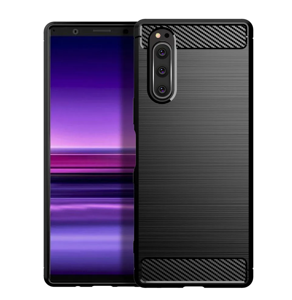 Деловые чехлы для sony Xperia 5, силиконовый защитный чехол, мягкий чехол из углеродного волокна для sony Xperia5, чехол для телефона