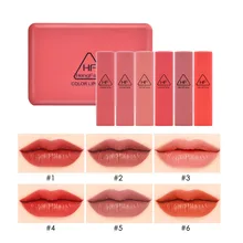 

6pcs/set of Matte Long Lasting Lipstick Set Waterproof Nude Color Lip Set with Mirror Makeup Set Maquiagem Makeup Lipstick