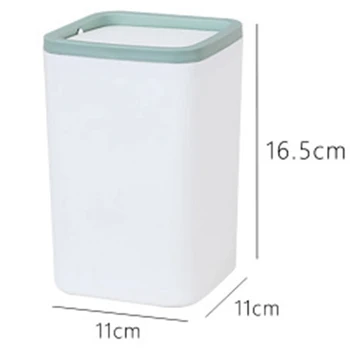 

New Waste Bin Small Trash Can Mini Desktop Ashcan Tabletop Trashbox For Desk Car Trash Bin Gray