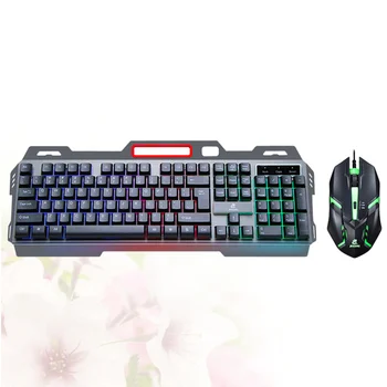 

Colorful Backlight Computer Gaming Keyboard Mouse Set Floating Keycap Waterproof Wired Gaming Keyboard Mouse Gaming Accessories