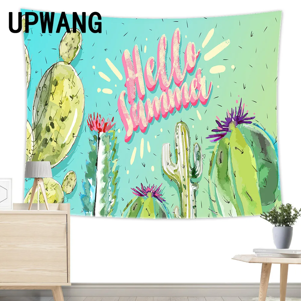 

Cactus Tapestry Wall Hanging Sandy Beach Picnic Rug Camping Tent Sleeping Pad Home Decor Bedspread Sheet Wall Cloth