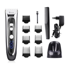 Professional Electric Hair Clipper Rechargeable Hair Trimmer Fast Charge Haircut with LCD Display Hair Shaving Machine 45D