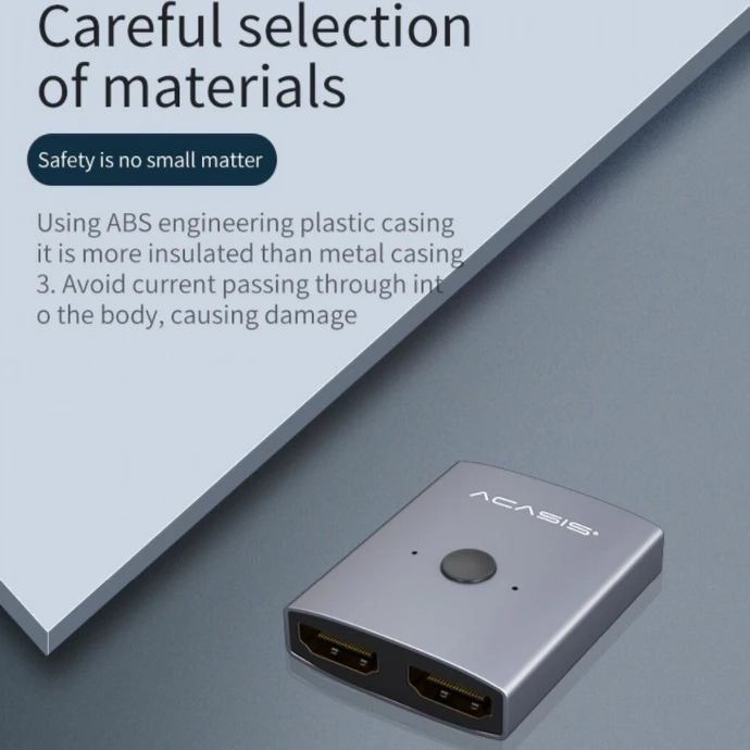 ACASIS HDMI разветвитель 4K HDMI переключатель Би-направления 1X2/2X1 адаптер HDMI коммутатор 2 в 1 выход для PS4/3 ТВ коробка HDMI переключатель